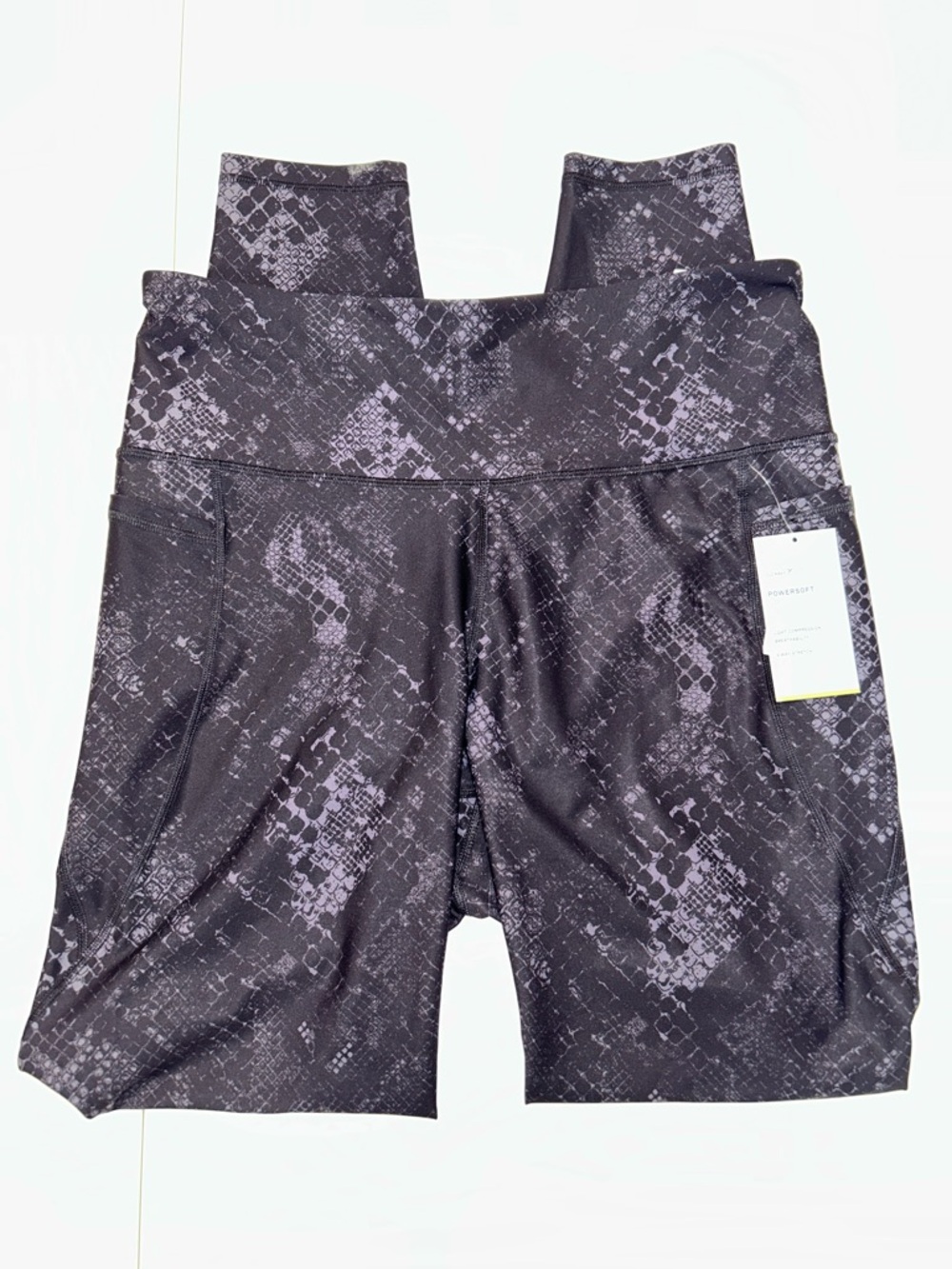NWT Old Navy Black and Gray Snake-Print Tall High Rise Athletic Leggings